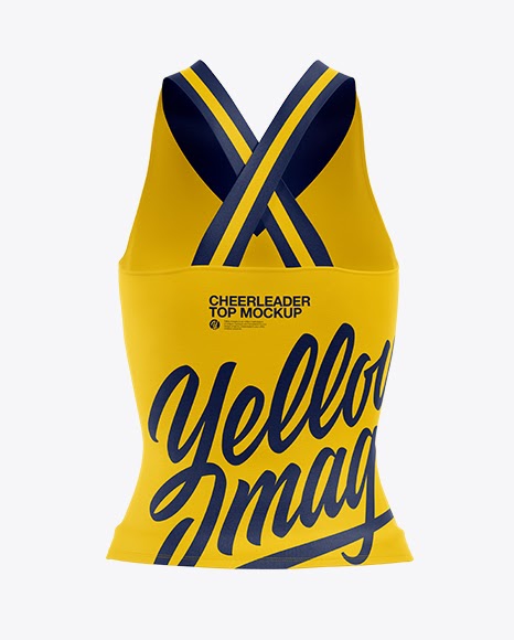 Download Cheerleader Top PSD Mockup Back View