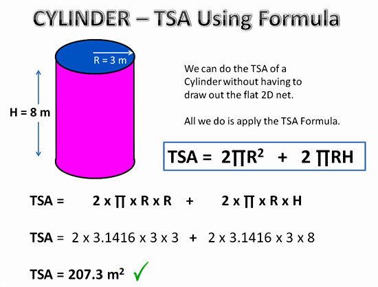 Surface area of cube cuboid and cylinder : Java Program Calculate Total Surface Area Of Cylinder 3 Ways