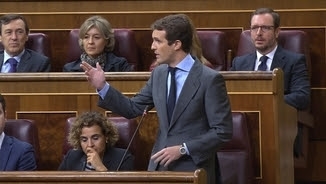 El president del PP, Pablo Casado, aquest dimecres al Congrés