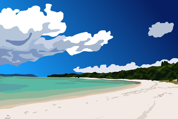 上沖縄 海 イラスト イラスト画像