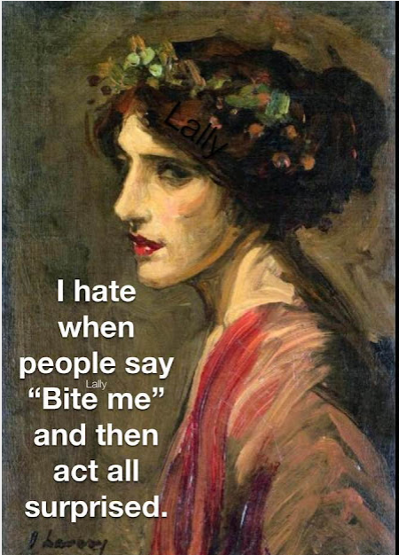 Meme about biting people.