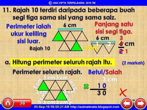 AZIMAT MATEMATIK: RUANG MELIBATKAN PERIMETER DAN PECAHAN