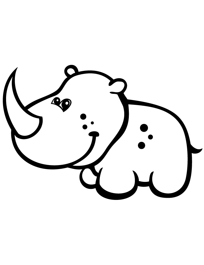 Download Clipart Cartoon Baby Rhino