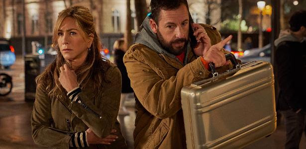 Adam Sandler e Jennifer Aniston em 'Mistério em Paris'