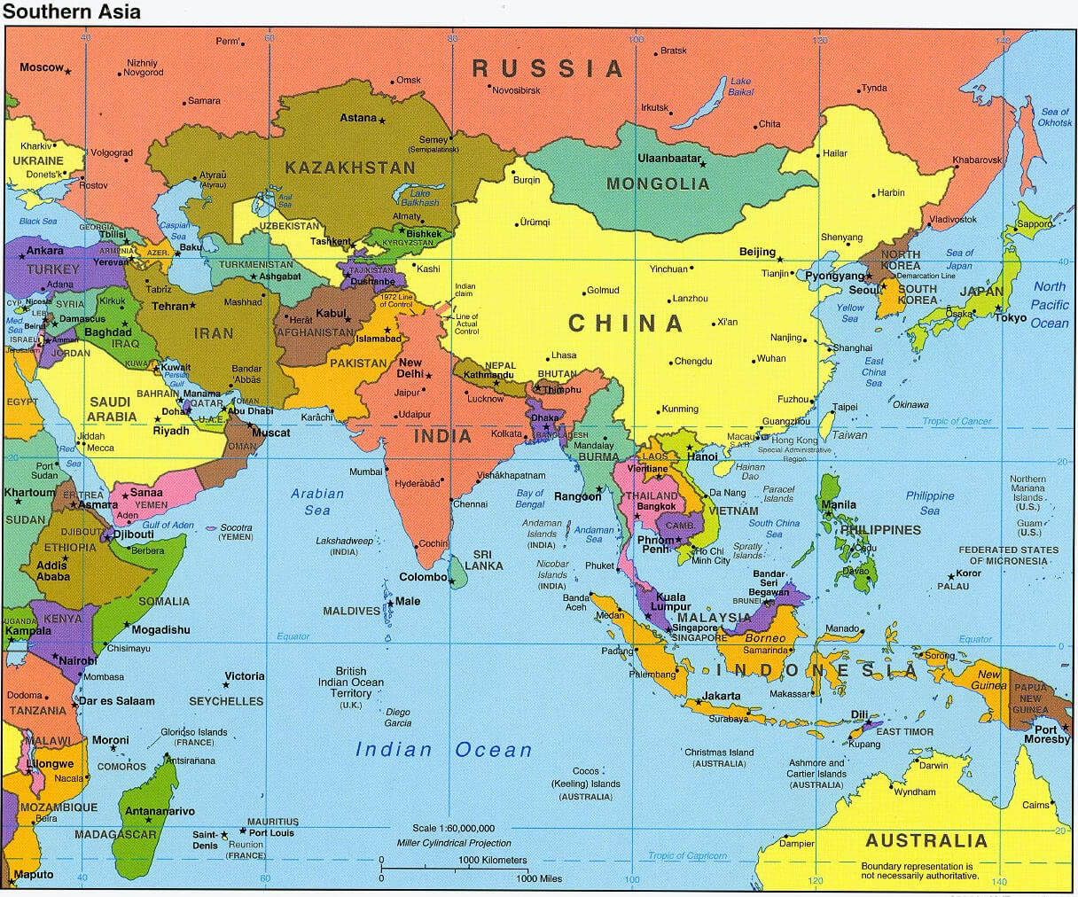 asia and south pacific map Asia And South Pacific Map asia and south pacific map