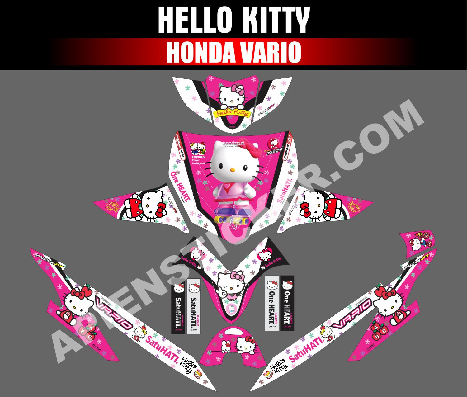 32 Stiker  Hello Kitty Untuk Motor Vario  Inspirasi Baru 