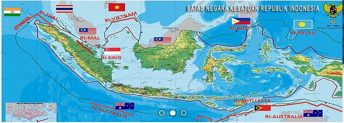 Batas Negara Indonesia Bagian  Utara Selatan Barat Timur  