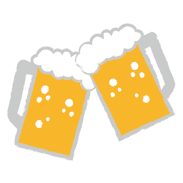 かわいい動物画像 エレガントビール 乾杯 イラスト 無料